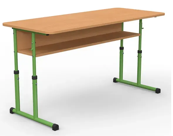 Стіл учнівський двомісний закр. кути кругла труба №4-6/1200х500 МФ Вересень